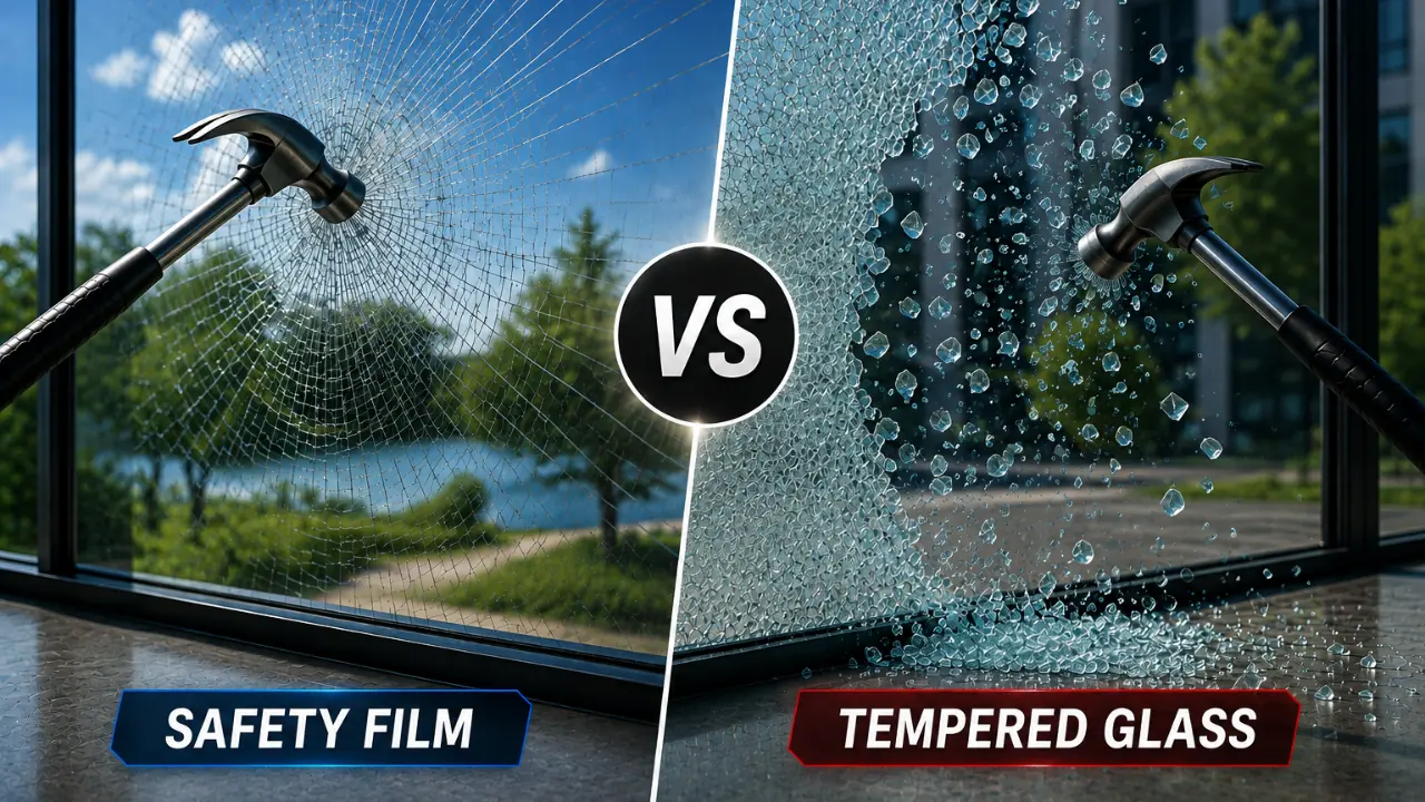 Safety Film vs Tempered Glass