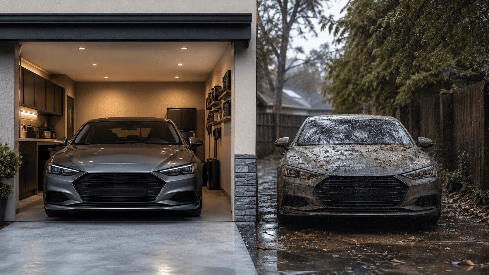 Garage Parking vs Outdoor Parking